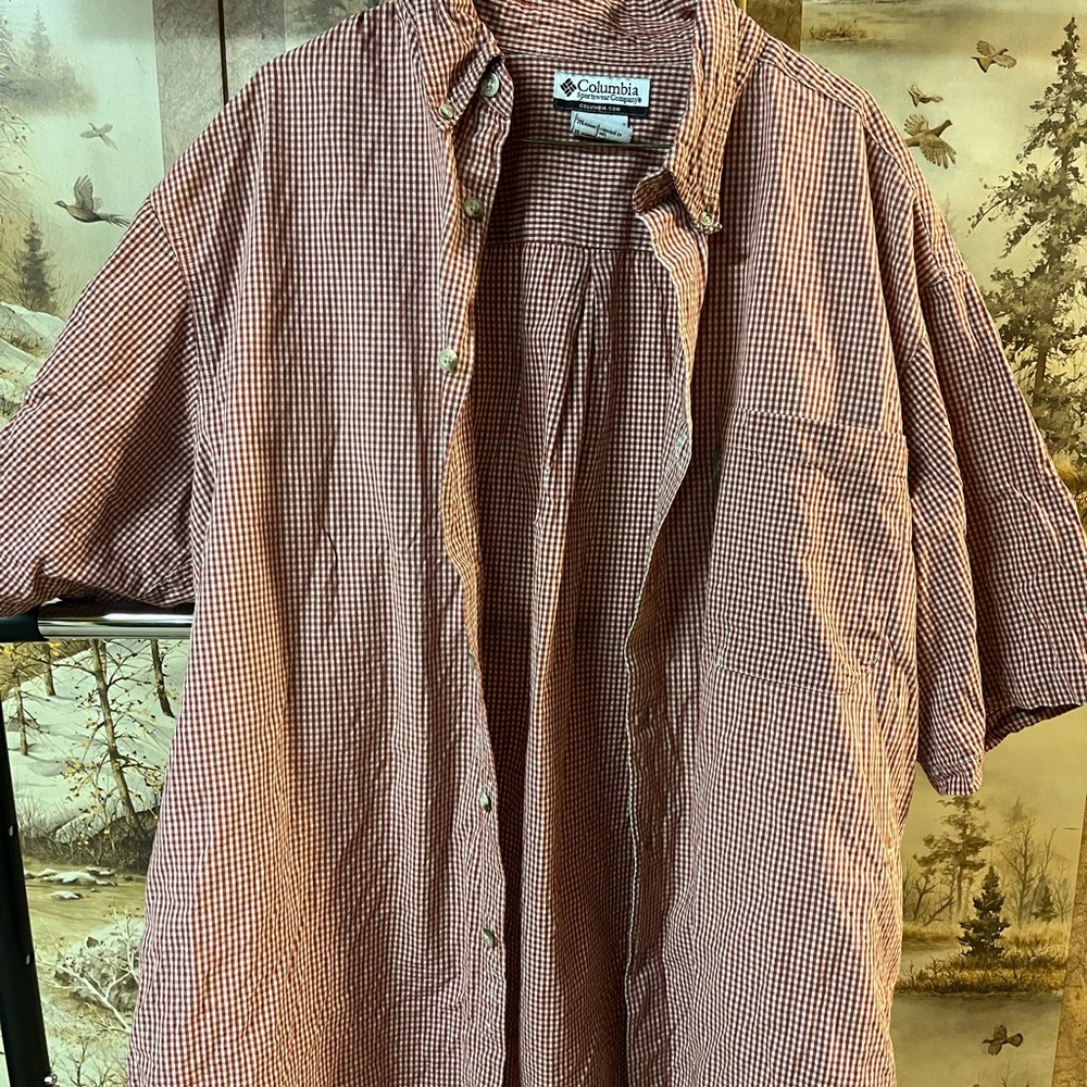 Columbia Men's Red Checkered Shirt